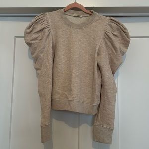 COPY - Ulla Johnson - puff sleeve sweatshirt in Oatmeal, size M